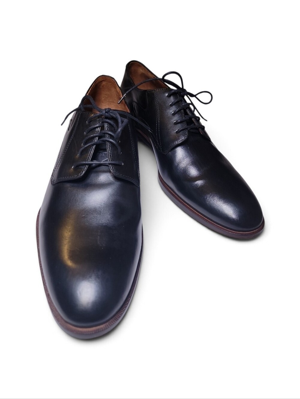 Johnston & Murphy "Nolan" Classic Men's Black Leather Lace Up Derby Shoes